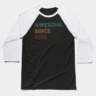 8 Years Old Awesome Since 2016 8Th Birthday Baseball T-Shirt